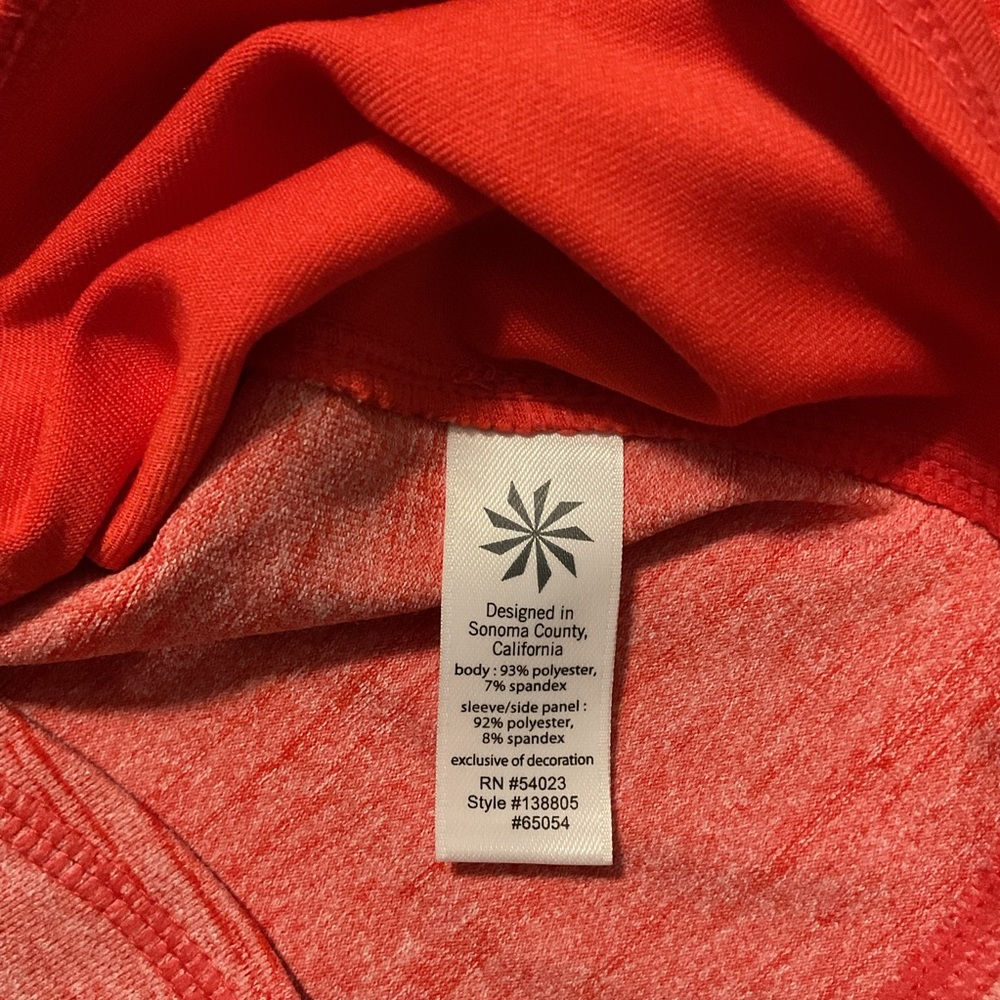 Athleta Women’s Half Zip Pullover Jacket size XS Orange - Picture 12 of 12